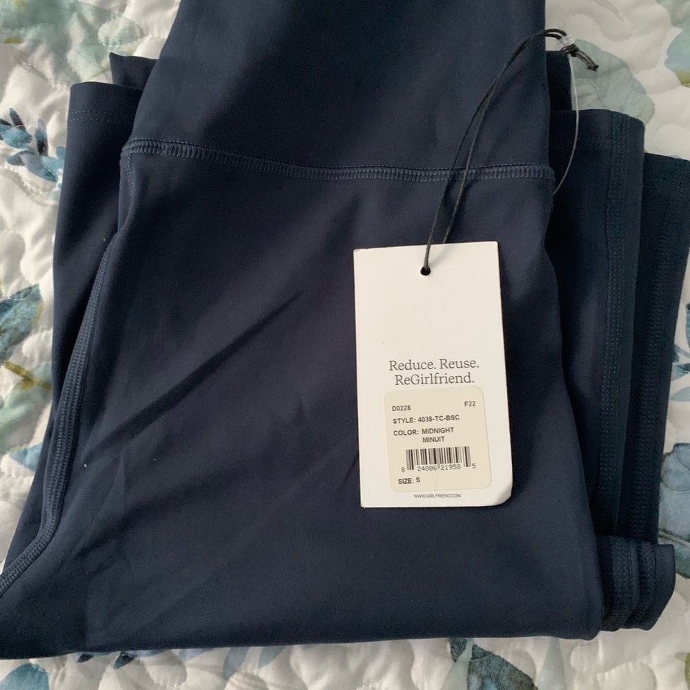 Girlfriend Collective Navy Flare Leggings